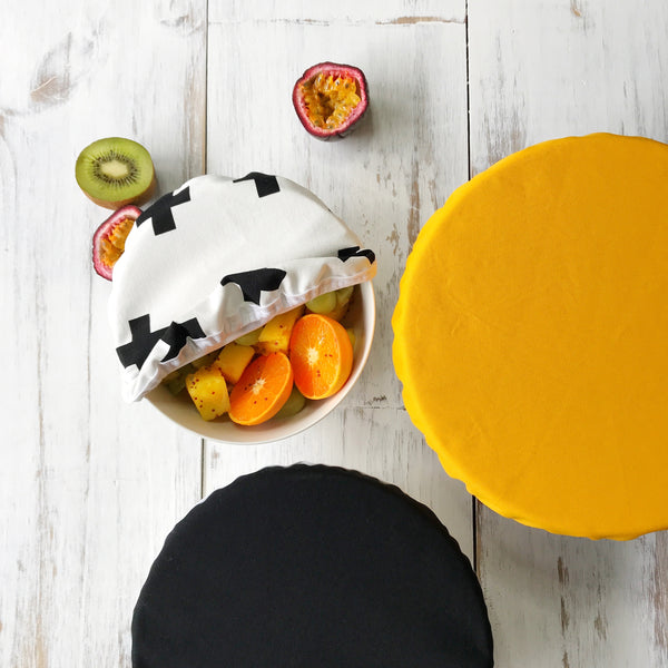 GOLD, BLACK & CROSSES | Bowl cover set of three