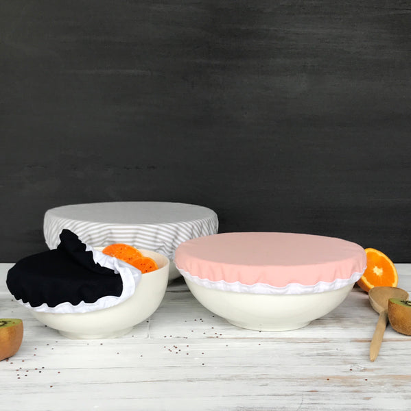 BLUSH, NAVY & GREY STRIPES | Bowl cover set of three