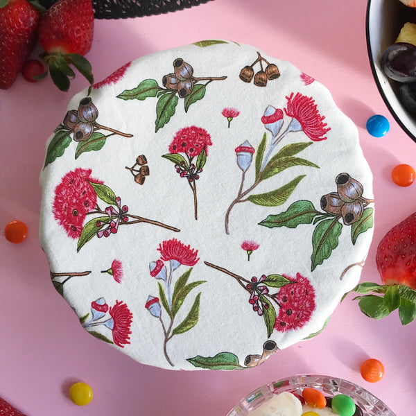 EUCALYPTUS & RED | Bowl cover set of three