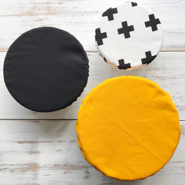 GOLD, BLACK & CROSSES | Bowl cover set of three