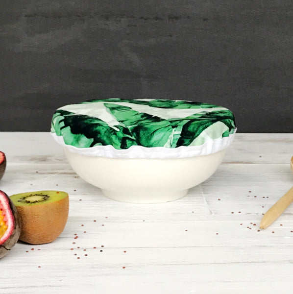 BLUSH & BANANA LEAVES | Bowl cover set of two
