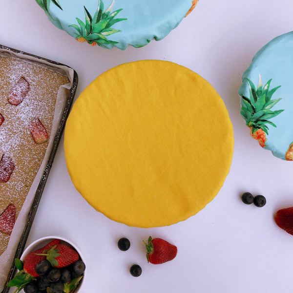 PINEAPPLES & BUTTERCUP | Bowl cover set of three