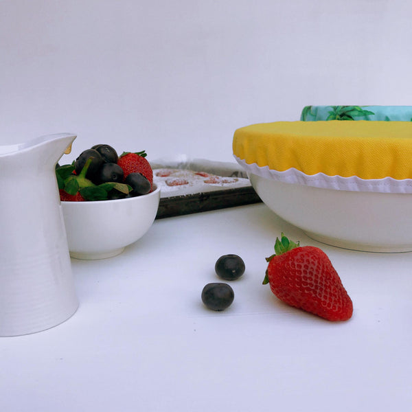 PINEAPPLES & BUTTERCUP | Bowl cover set of two