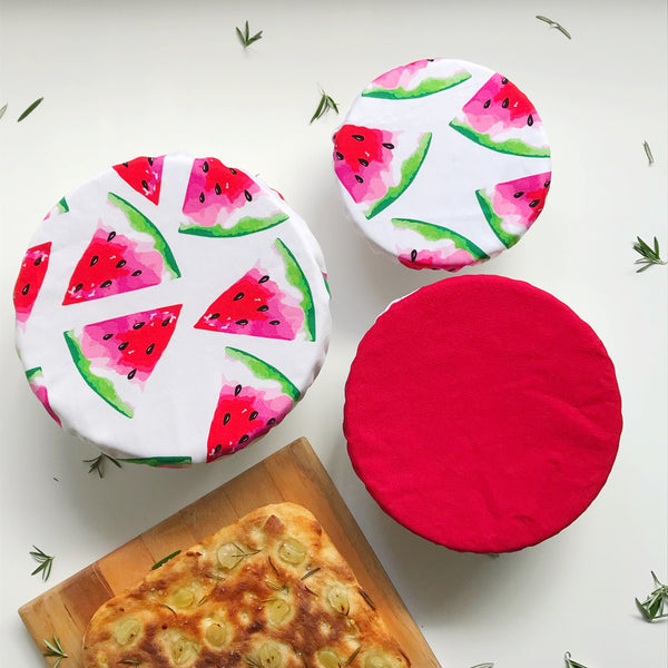 WATERMELON & RED | Bowl cover set of three
