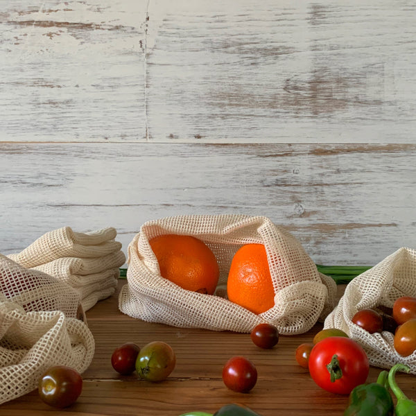 PRODUCE BAGS | Organic Cotton - 6 pack