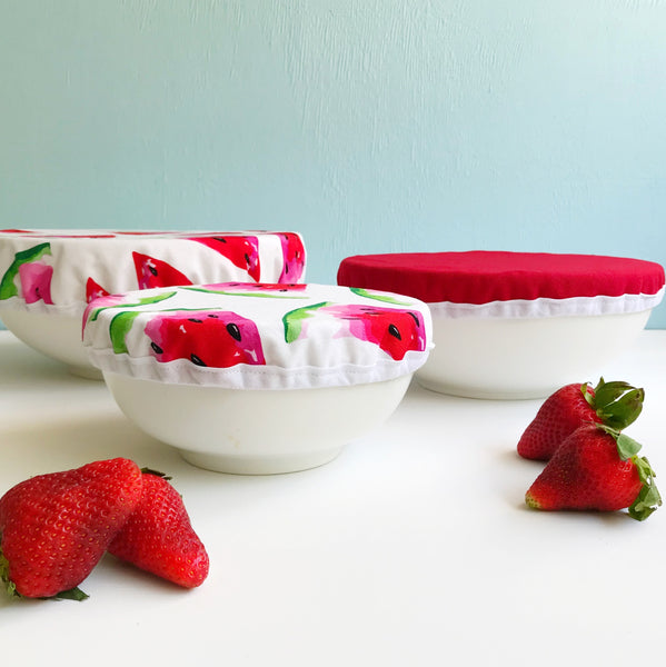 WATERMELON & RED | Bowl cover set of three