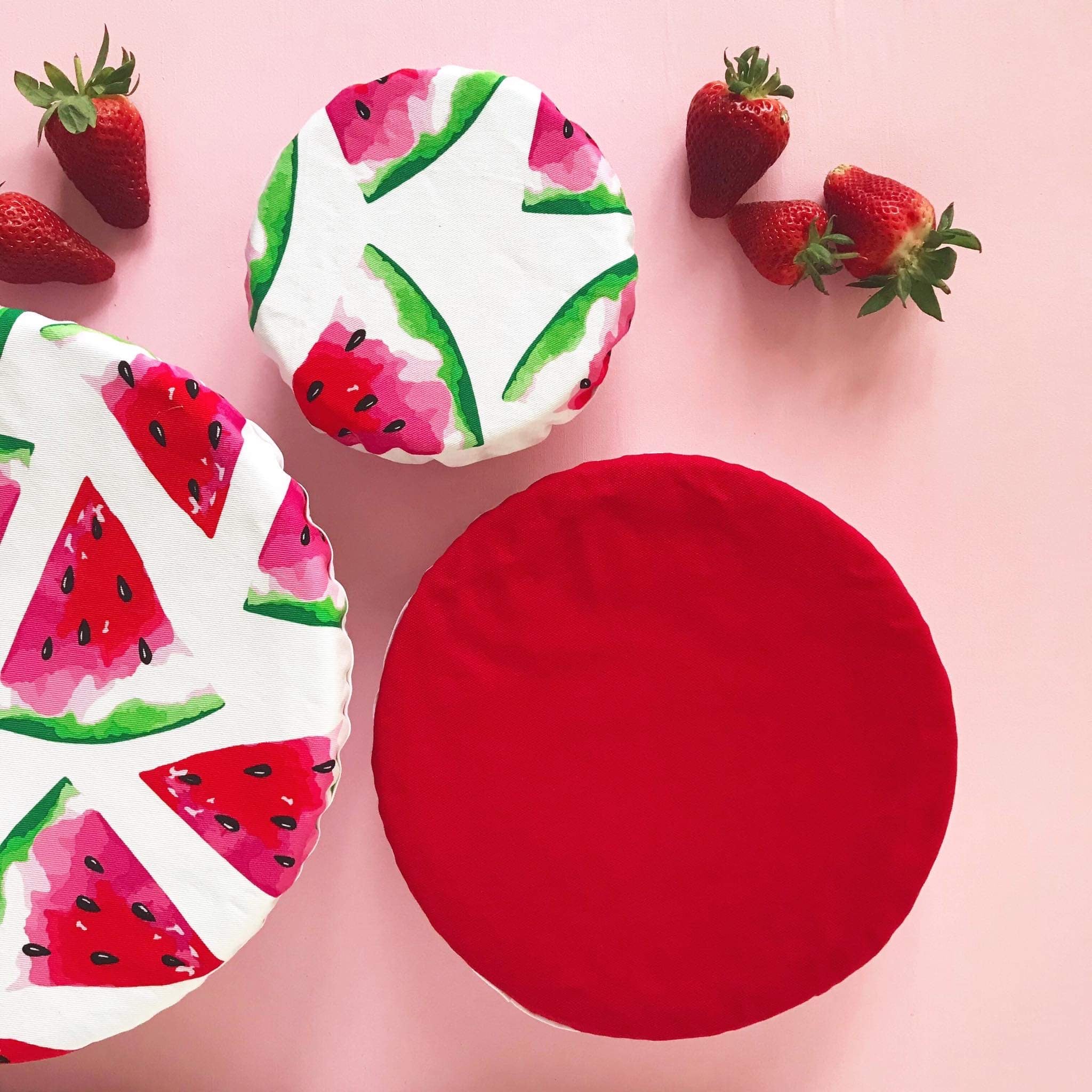 WATERMELON & RED | Bowl cover set of three