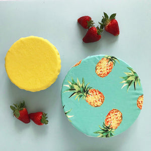 PINEAPPLES & BUTTERCUP | Bowl cover set of two